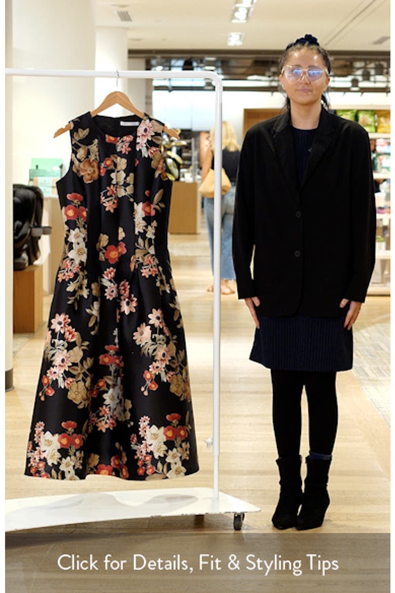 Floral Print Pleated Cocktail Dress video