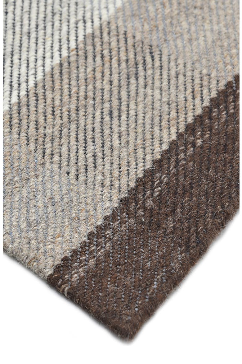 Carrie Handmade Wool Blend Area Rug, Alternate, color, BROWN