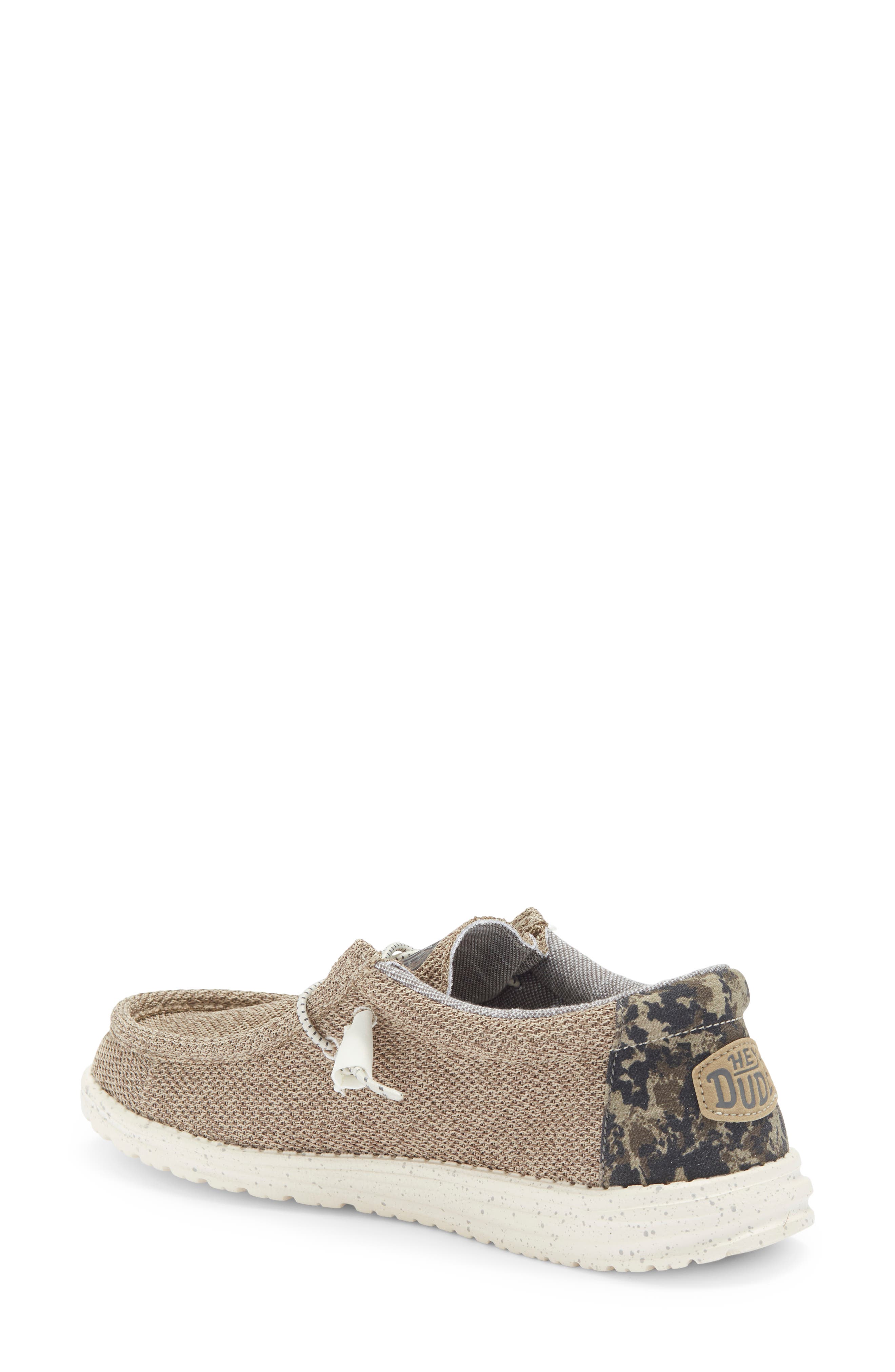 Hey Dude Wally Stretch Canvas Slip-On Sneaker, Alternate, color, Dune Camo
