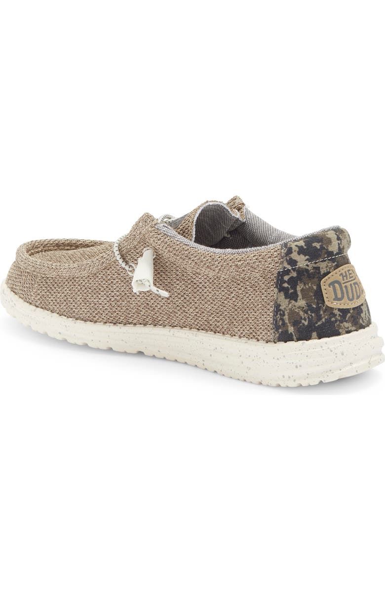 Hey Dude Wally Stretch Canvas Slip-On Sneaker, Alternate, color, Dune Camo