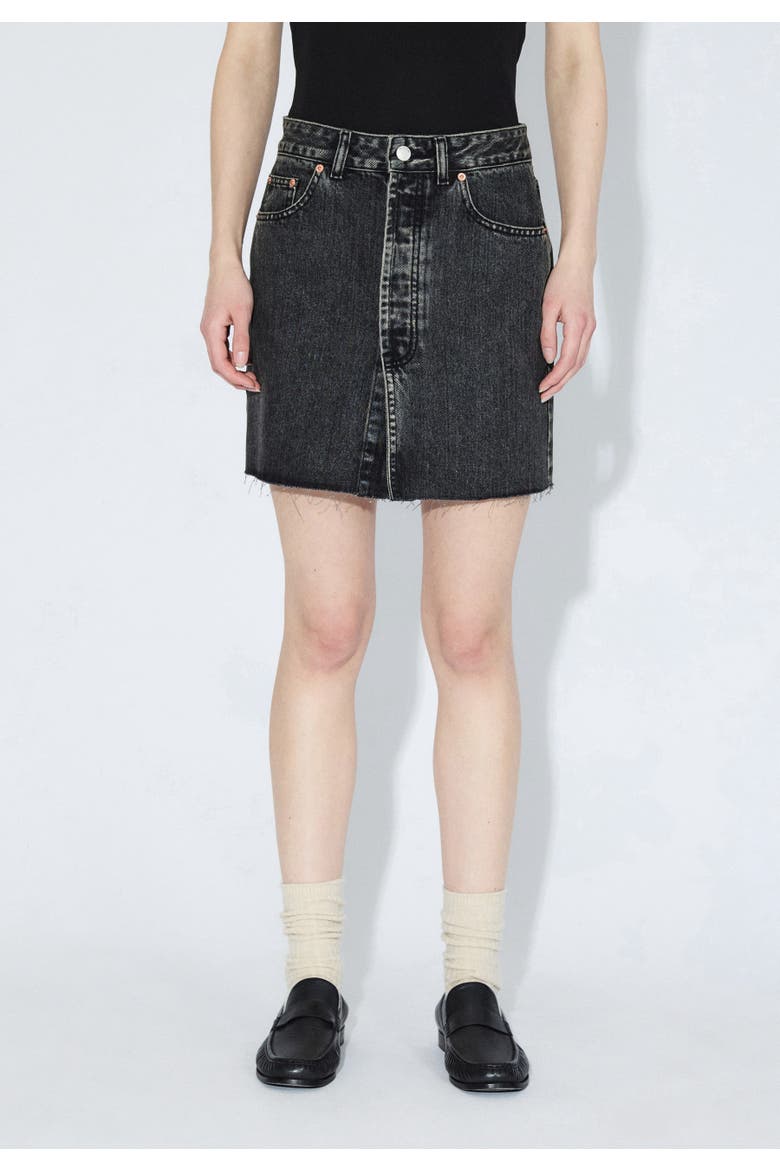 Ara Denim Skirt, Alternate, color, Aged Black