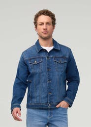 DUER Performance Denim All Season Trucker Jacket