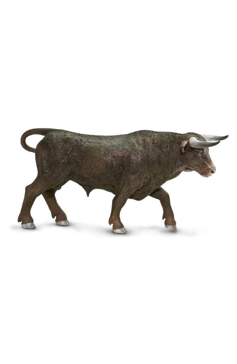 Safari Ltd. Black Bull Kids Toy Figure, Main, color, NO COLOR