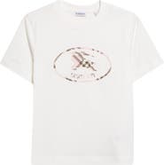 Burberry Frankie Embroidered EKD Stamp Cotton T-Shirt