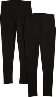 Angel Maternity 2-Pack Belly Support Maternity 7/8 Leggings