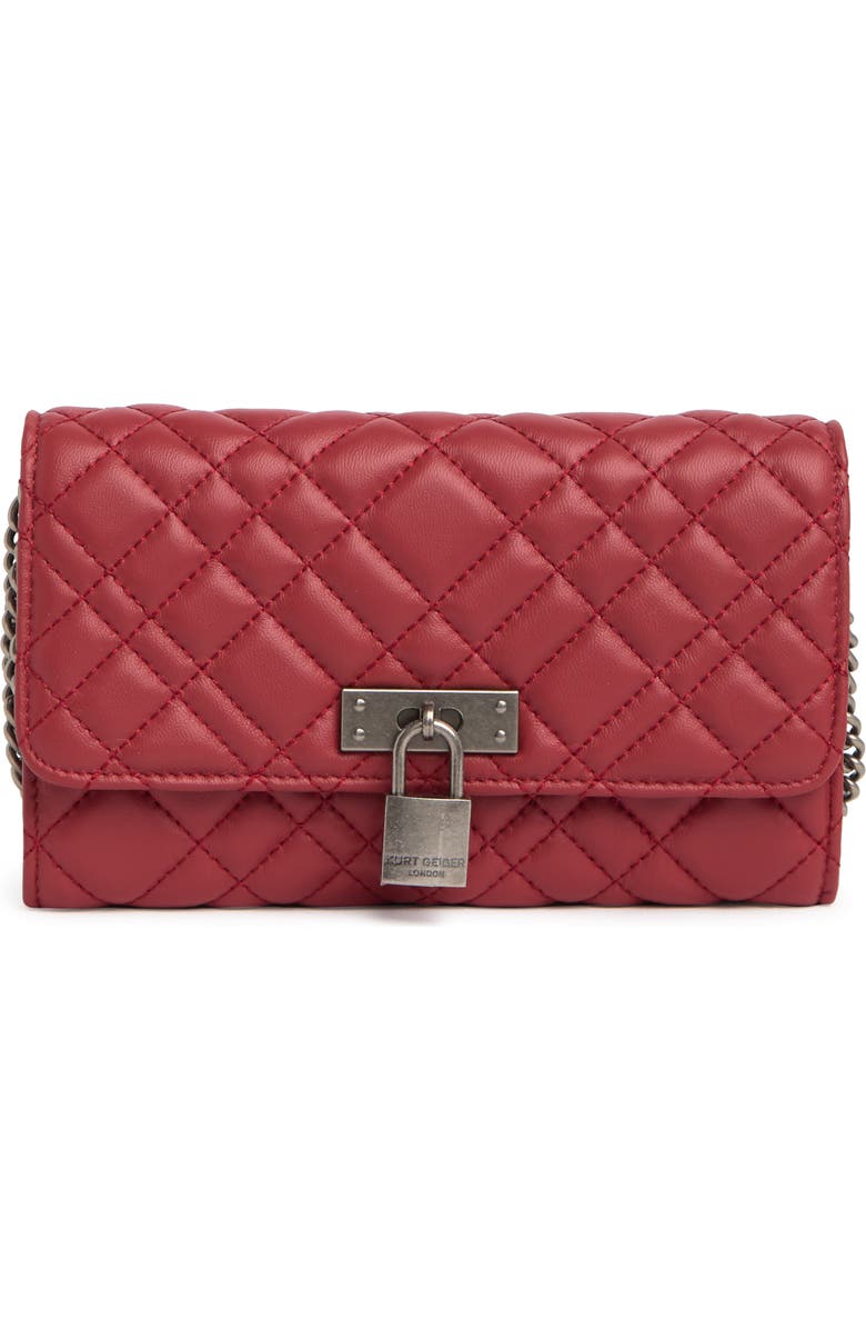 Kurt Geiger London KURT GEIGER Brixton Quilted Chain Wallet, Main, color,