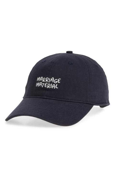 Marriage Material Cotton Canvas Baseball Cap