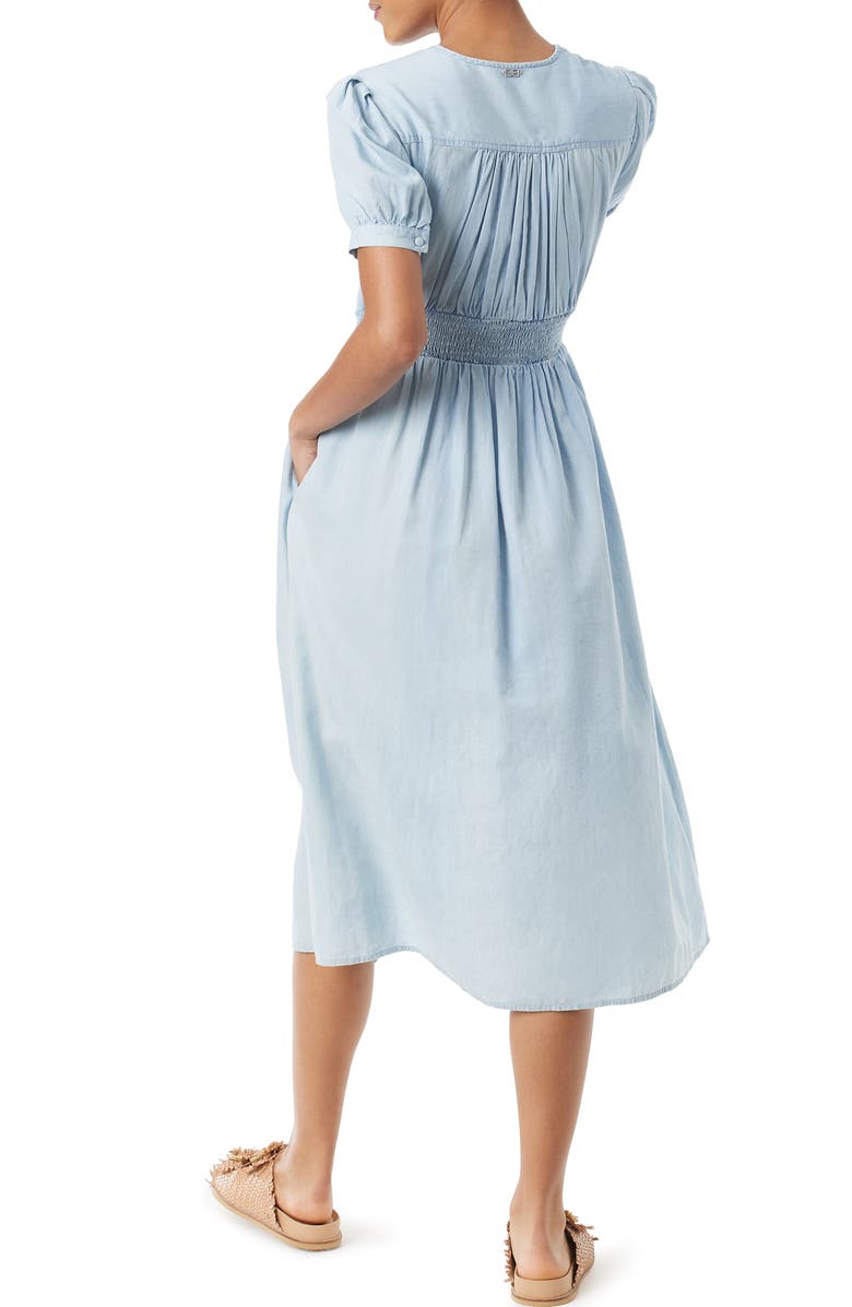 Sam Edelman Christy Twist Front Chambray Midi Dress, Alternate, color,