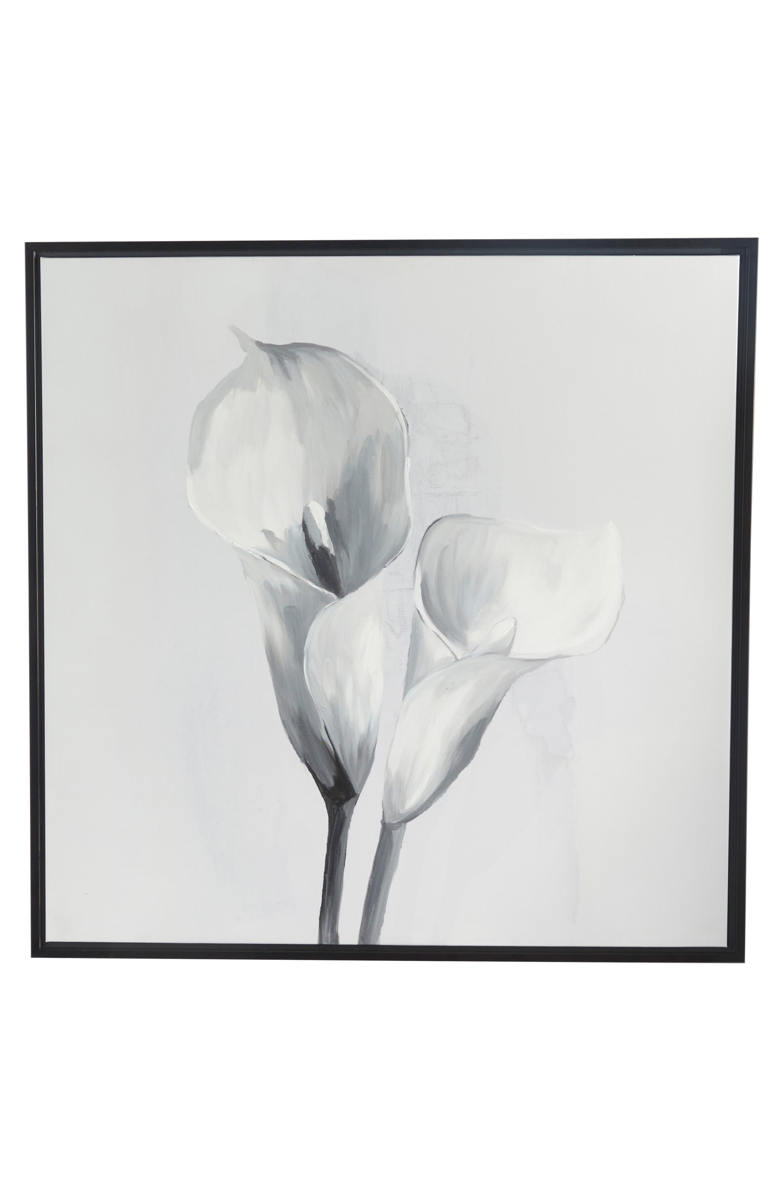 WILLOW ROW Calla Lily Canvas Framed Wall Art