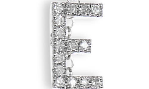 Meshmerise Bezel Diamond Initial Chain Necklace In Silver
