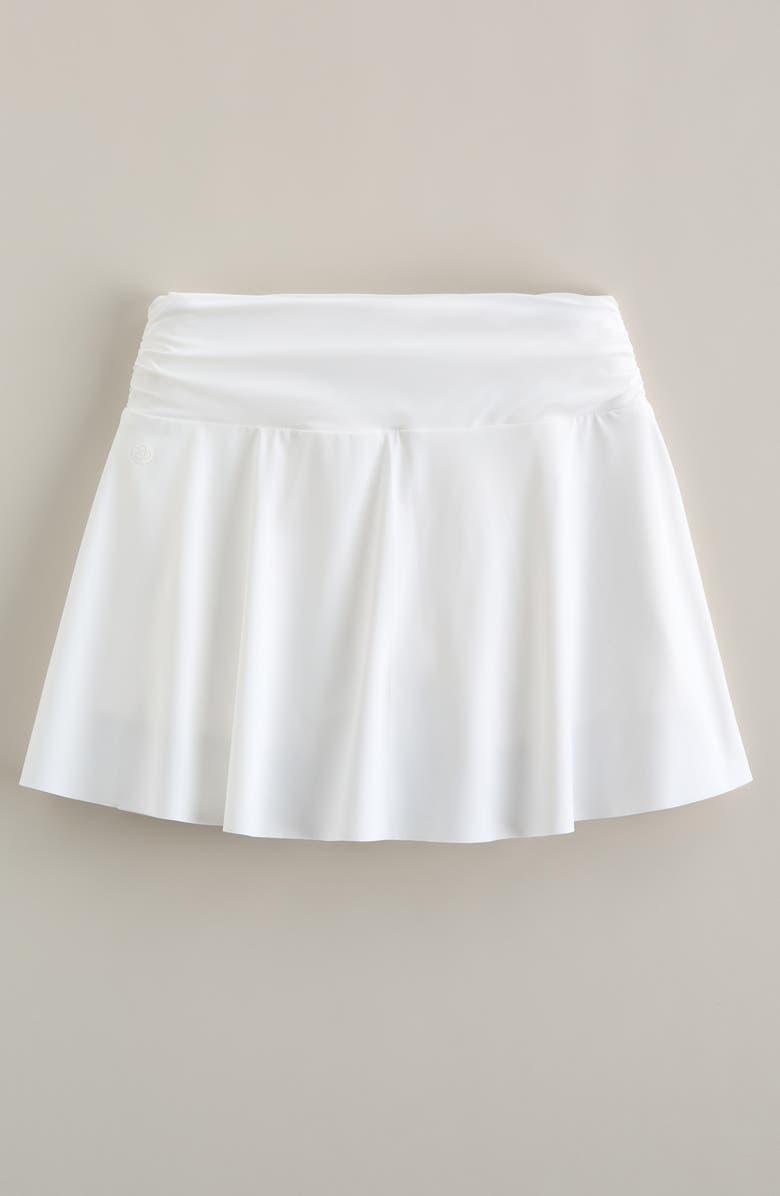 Zella Girl Kids' Twist & Twirl Faux Wrap Skort, Alternate, color, White