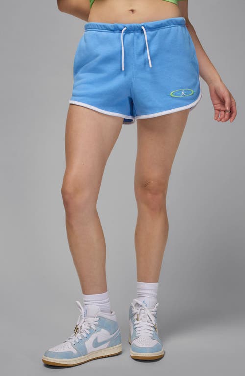 Jordan Brooklyn Graphic Fleece Shorts In Blue