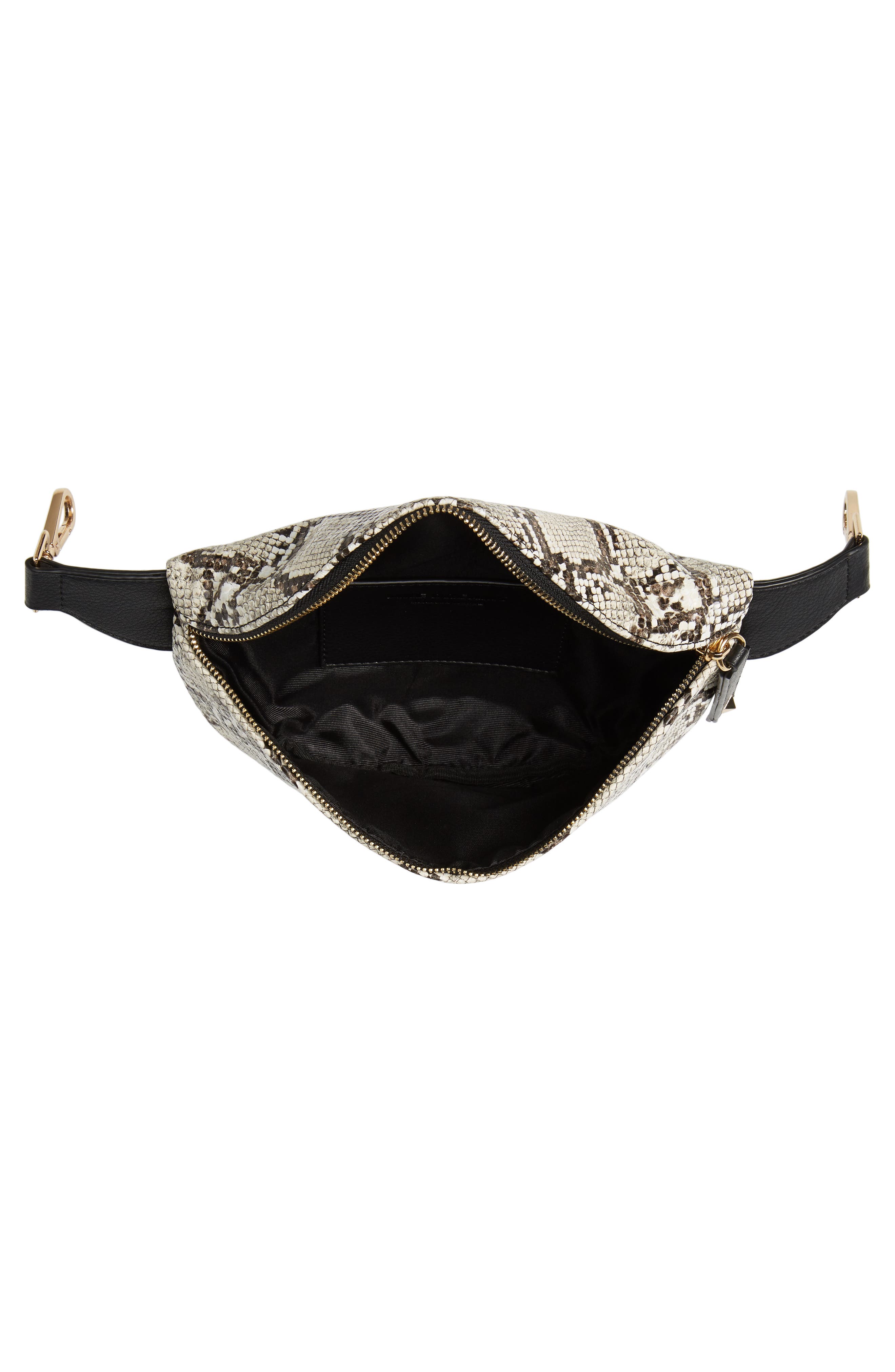 Like Dreams Animal Print Convertible Leather Belt Bag, Alternate, color, 