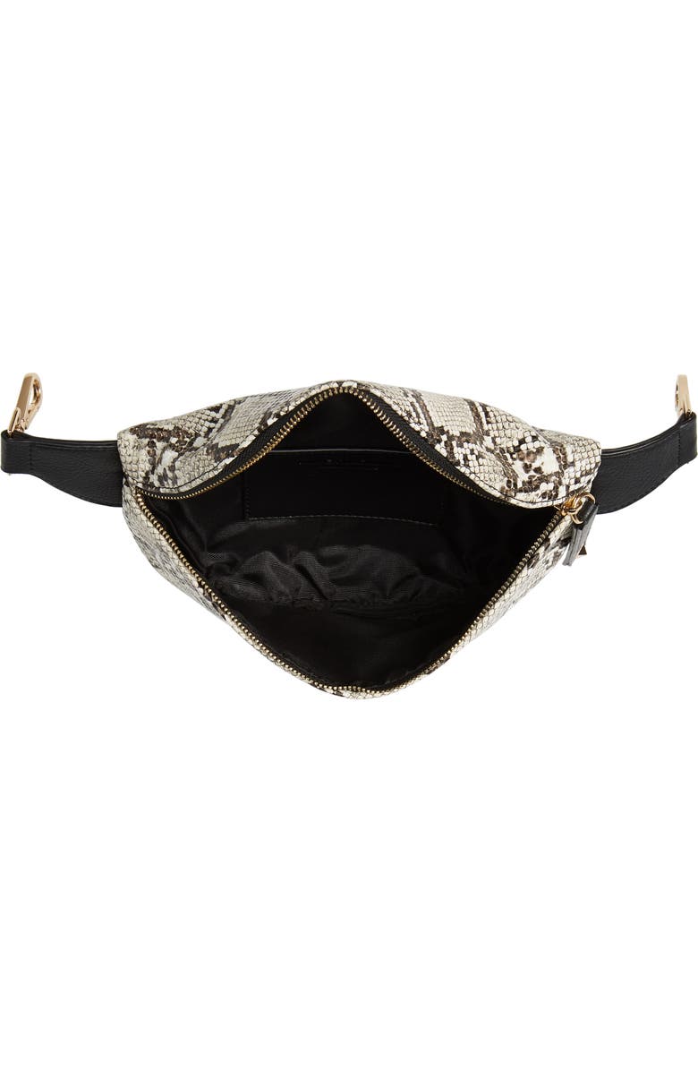 Like Dreams Animal Print Convertible Leather Belt Bag, Alternate, color,