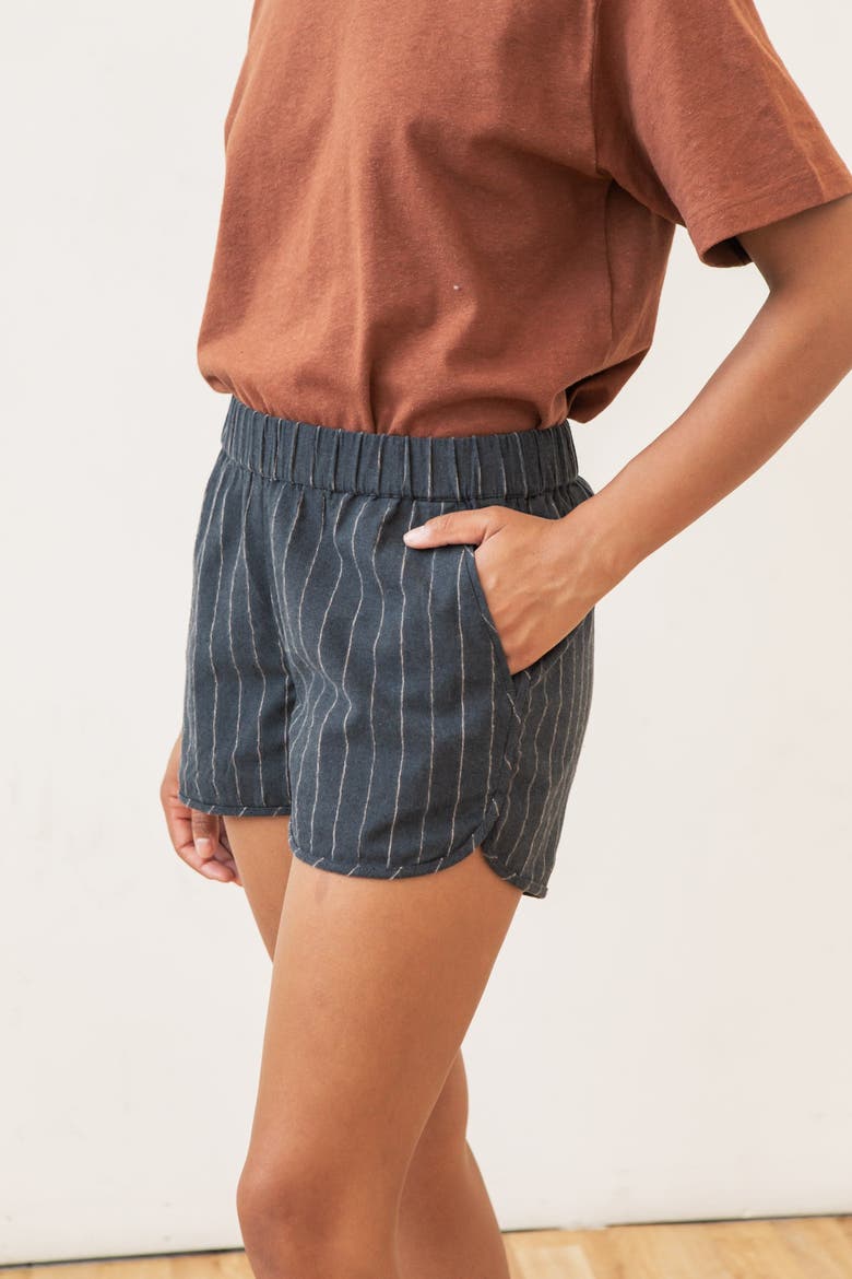 Luca Track Short, Alternate, color, Charcoal Stripe