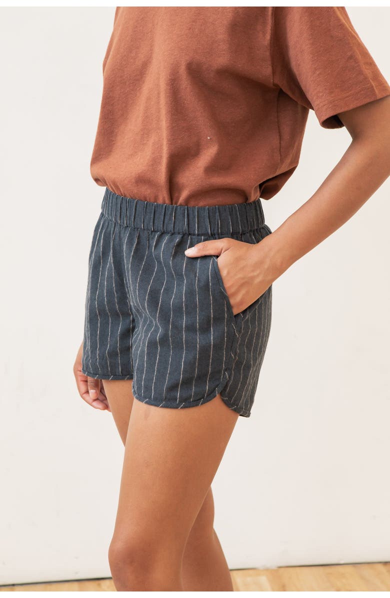 Bridge & Burn Luca Track Short, Alternate, color, Charcoal Stripe