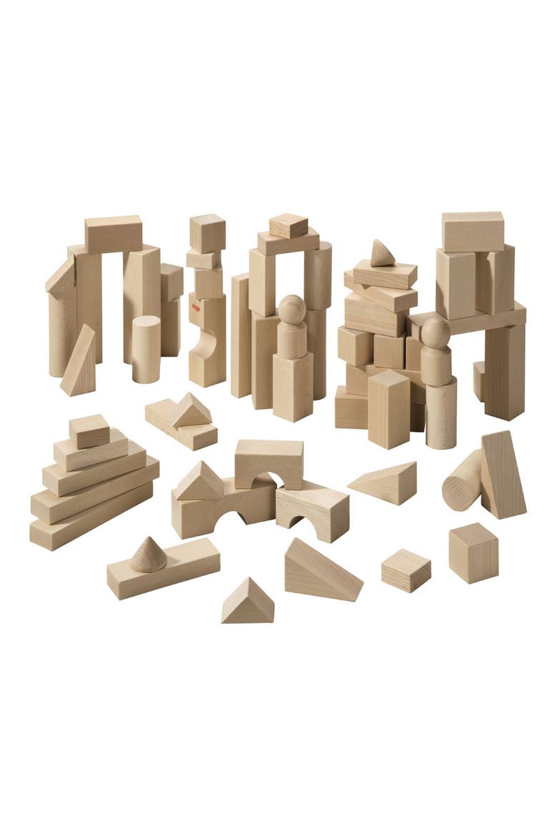 Basic Building Blocks 60 Piece Large Starter Set, Alternate, color, BROWN