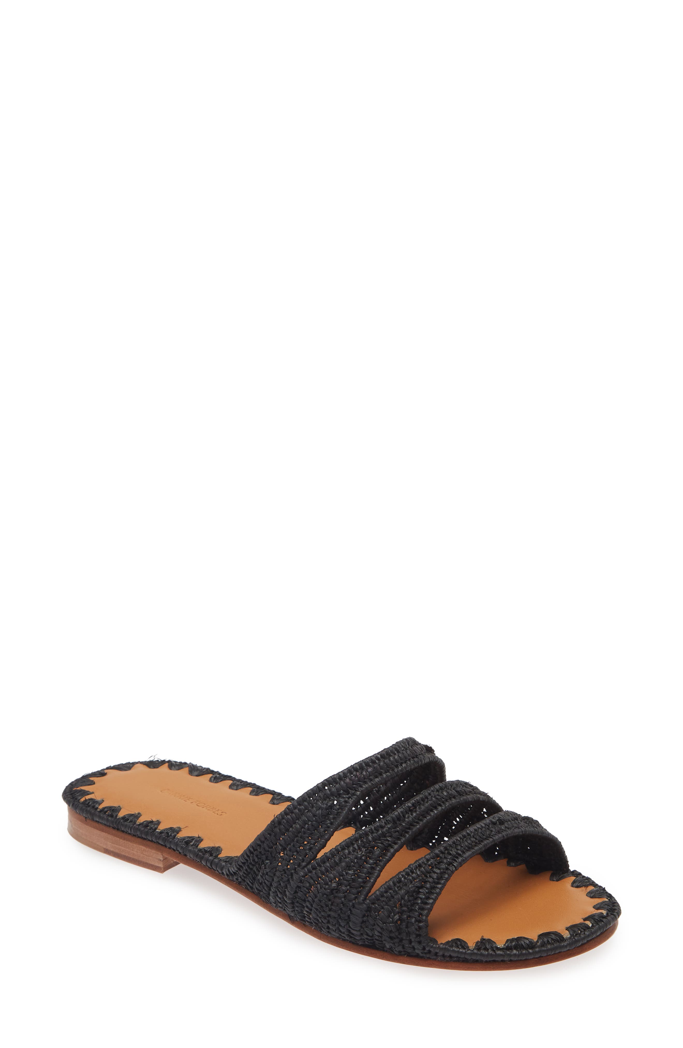 Carrie Forbes Symm Slide Sandal, Main, color, Black
