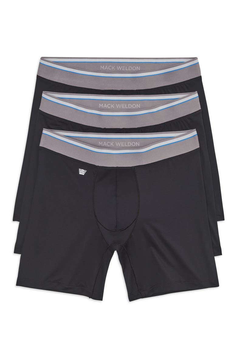 3-Pack Endurance FX Boxer Briefs, Main, color, TRUE BLACK