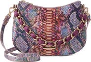 Brahmin Mod Shayna Croc Embossed Leather Shoulder Bag