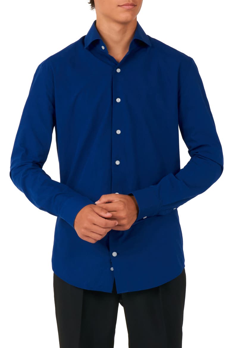 Kids' Royale Button-Up Shirt, Main, color, NAVY