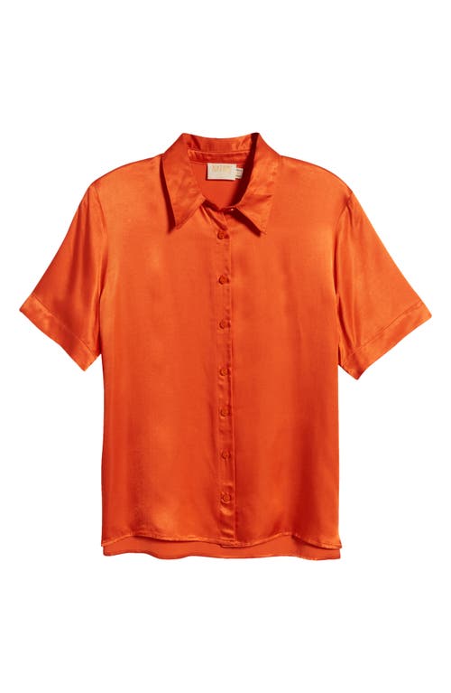 Shop Nation Ltd Odin Satin Resort Shirt In Fiesta