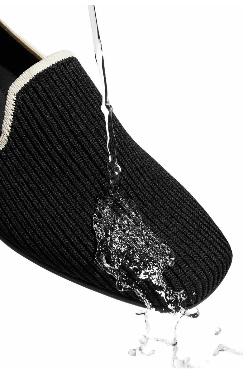 VIVAIA Water-Repellent Square-Toe Loafers, Alternate, color, Black Ivory