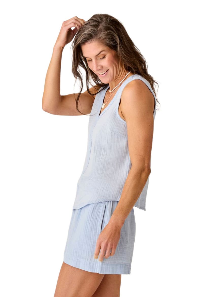 Kayla Gauze Tank, Alternate, color, Kentucky