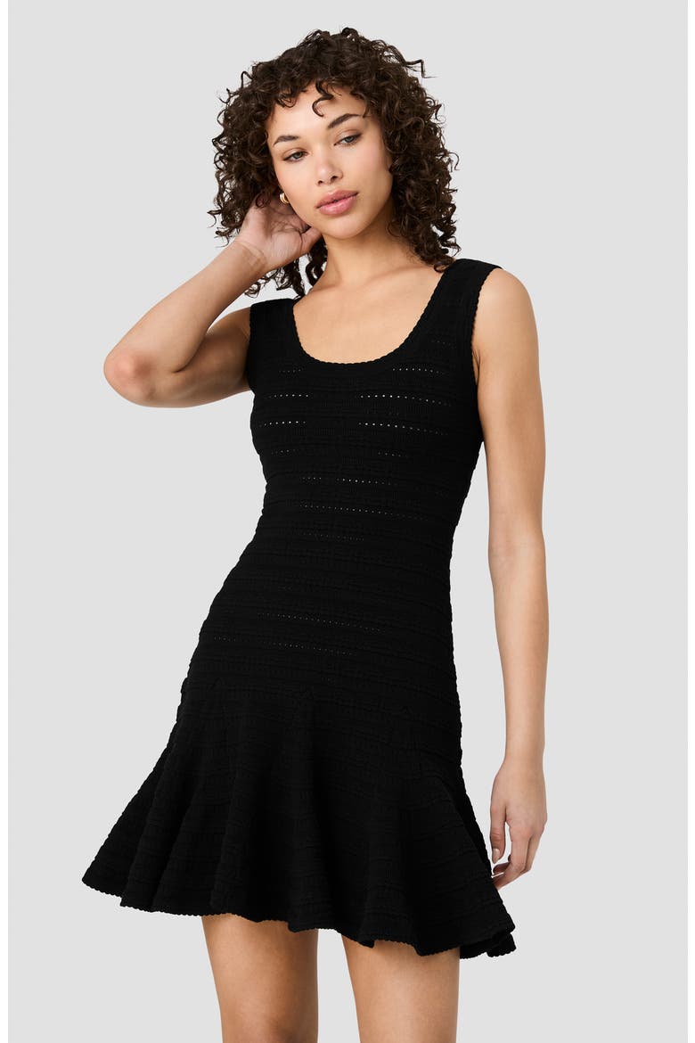 Cecilia Sleeveless Knit Minidress, Alternate, color, BLACK