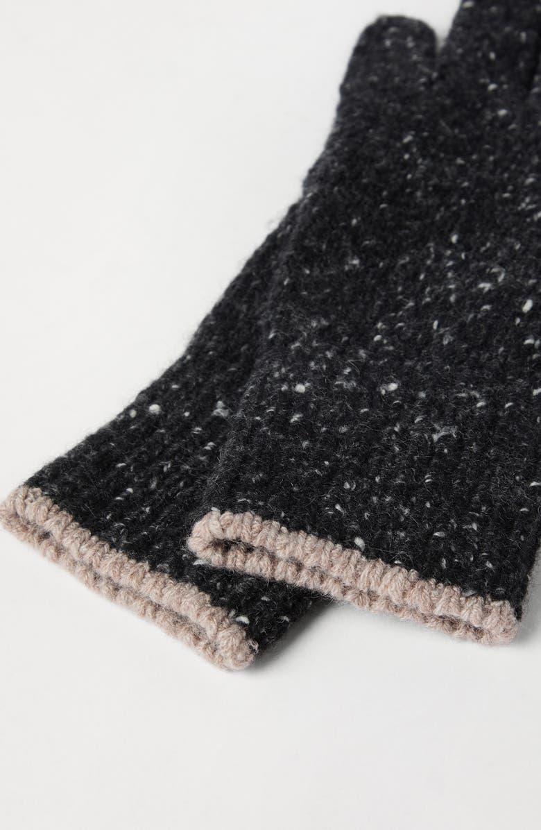 Brunello Cucinelli Knit gloves, Alternate, color, Anthracite