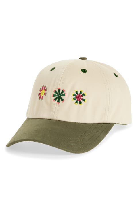 Embroidered Kantha Suns Adjustable Baseball Cap