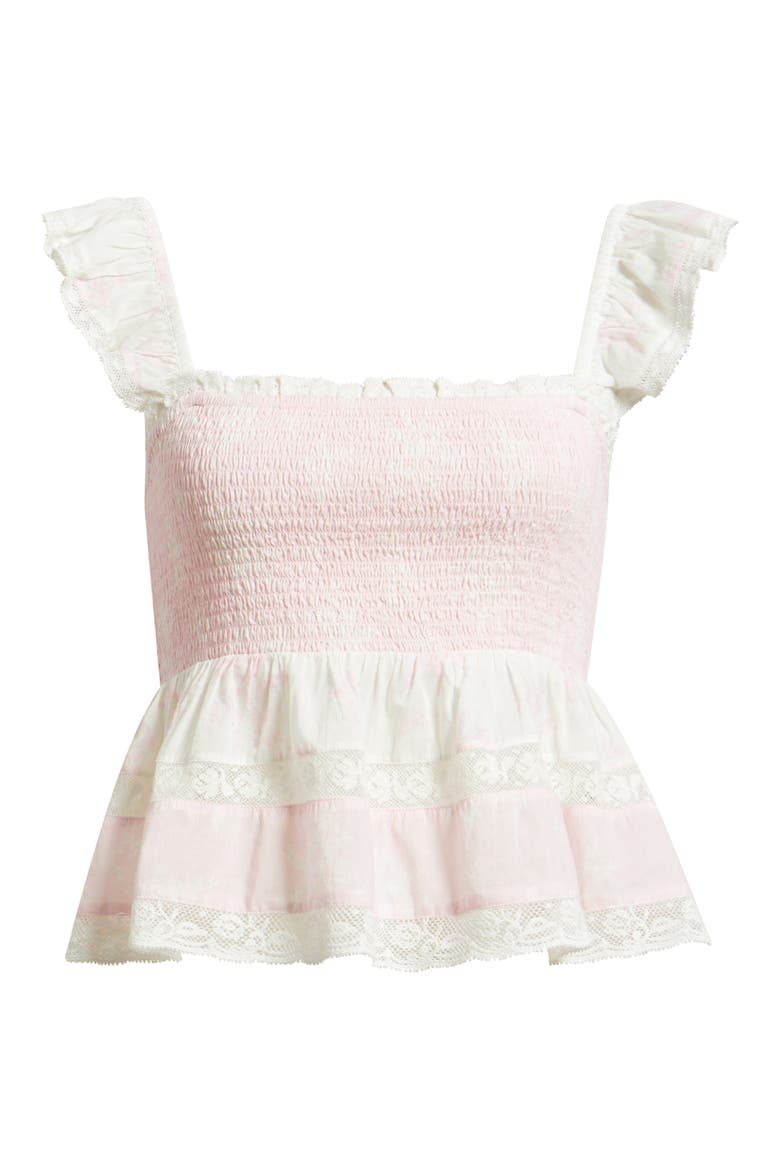Eugene Ruffle & Lace Top, Alternate, color, NANTUCKET HEIRLOOM PRINT MIX