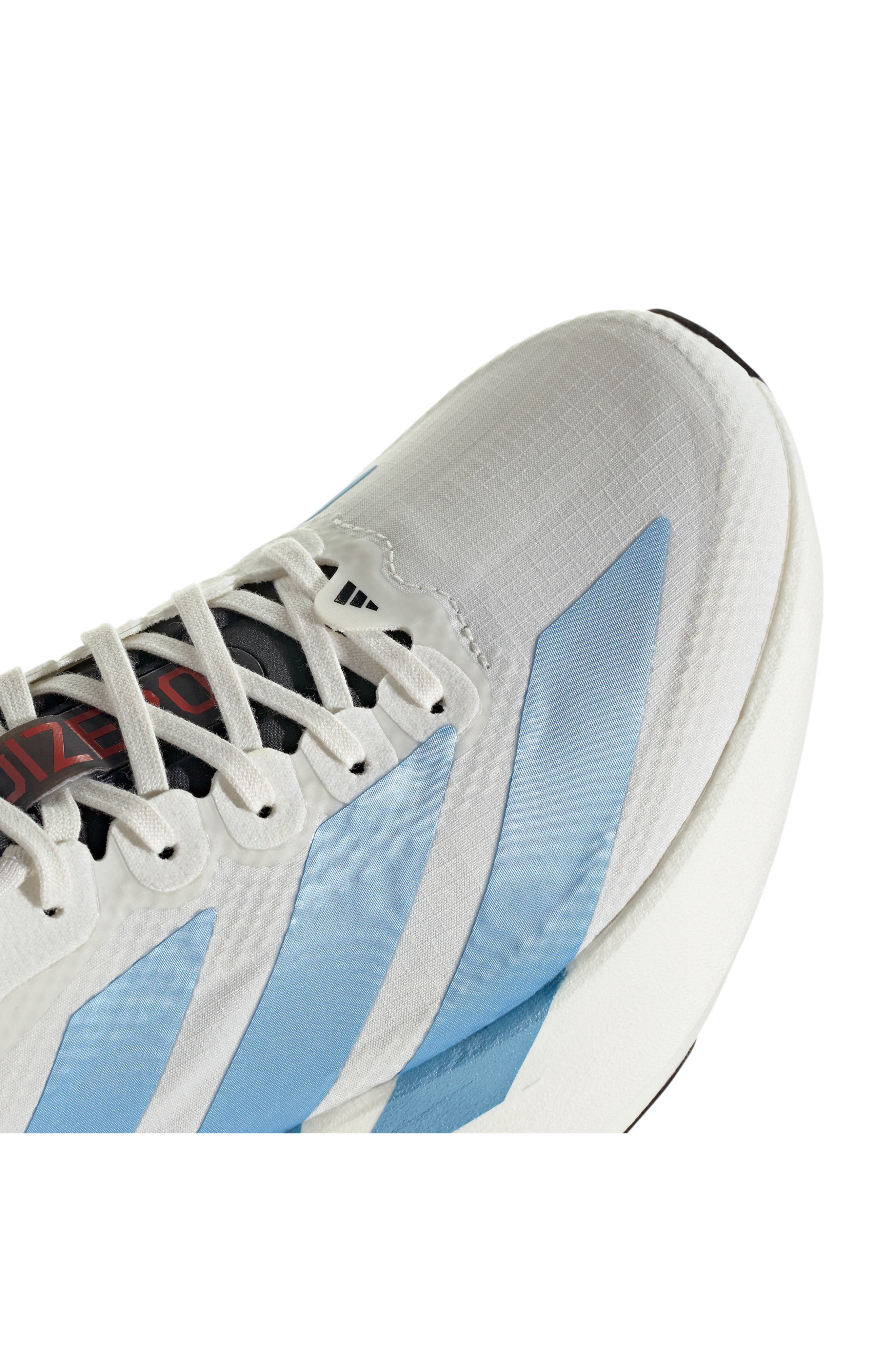 Adizero EVO SL Running Shoe, Alternate, color, OFF WHITE/ LIGHT BLUE/ WHITE