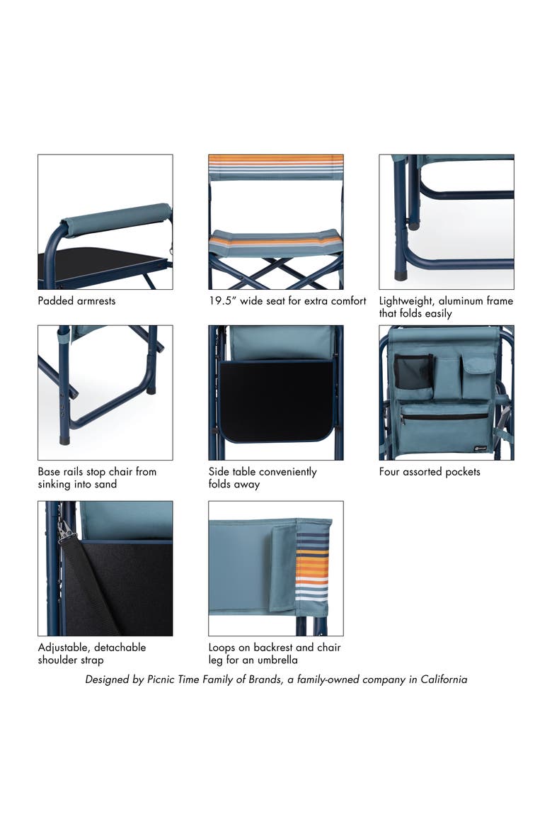 Sports Chair, Alternate, color, Marine Stripe