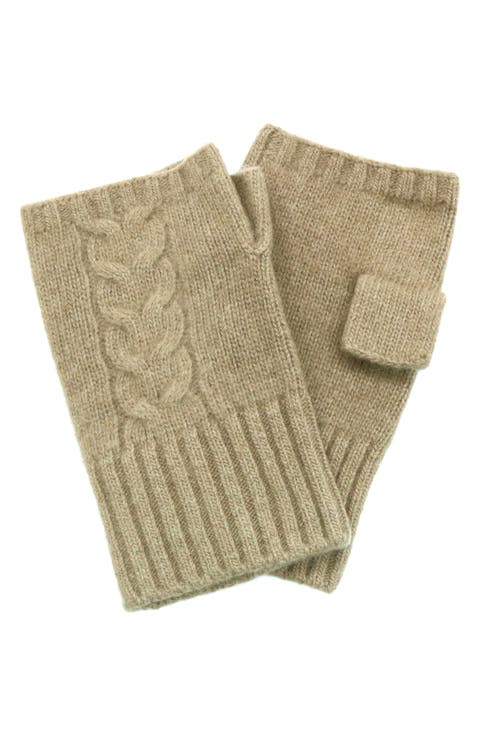 Cable Knit Fingerless Gloves