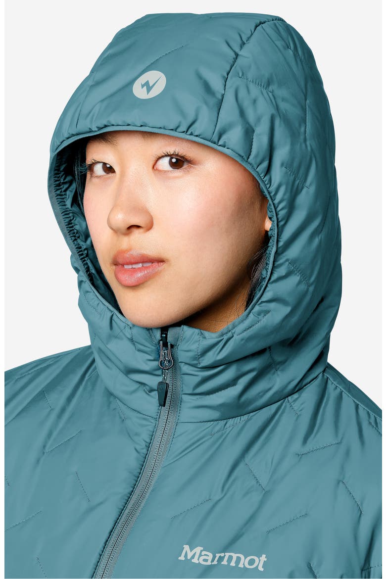 MonoQuilt Hooded Jacket, Alternate, color, SEAFLOOR