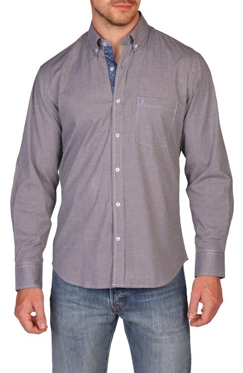 Classic Fit Stretch Cotton Button-Down Shirt