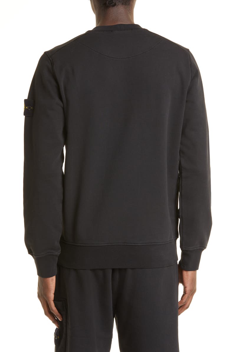 Stone Island Logo Patch Cotton Sweatshirt, Alternate, color,