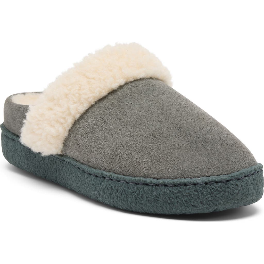 Sorel Nakiska Iii Faux Shearling Lined Slide Slipper In Quarry/grill