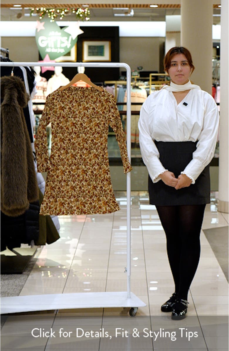 Cecillia Floral Smocked Organic Cotton Minidress, sales video thumbnail