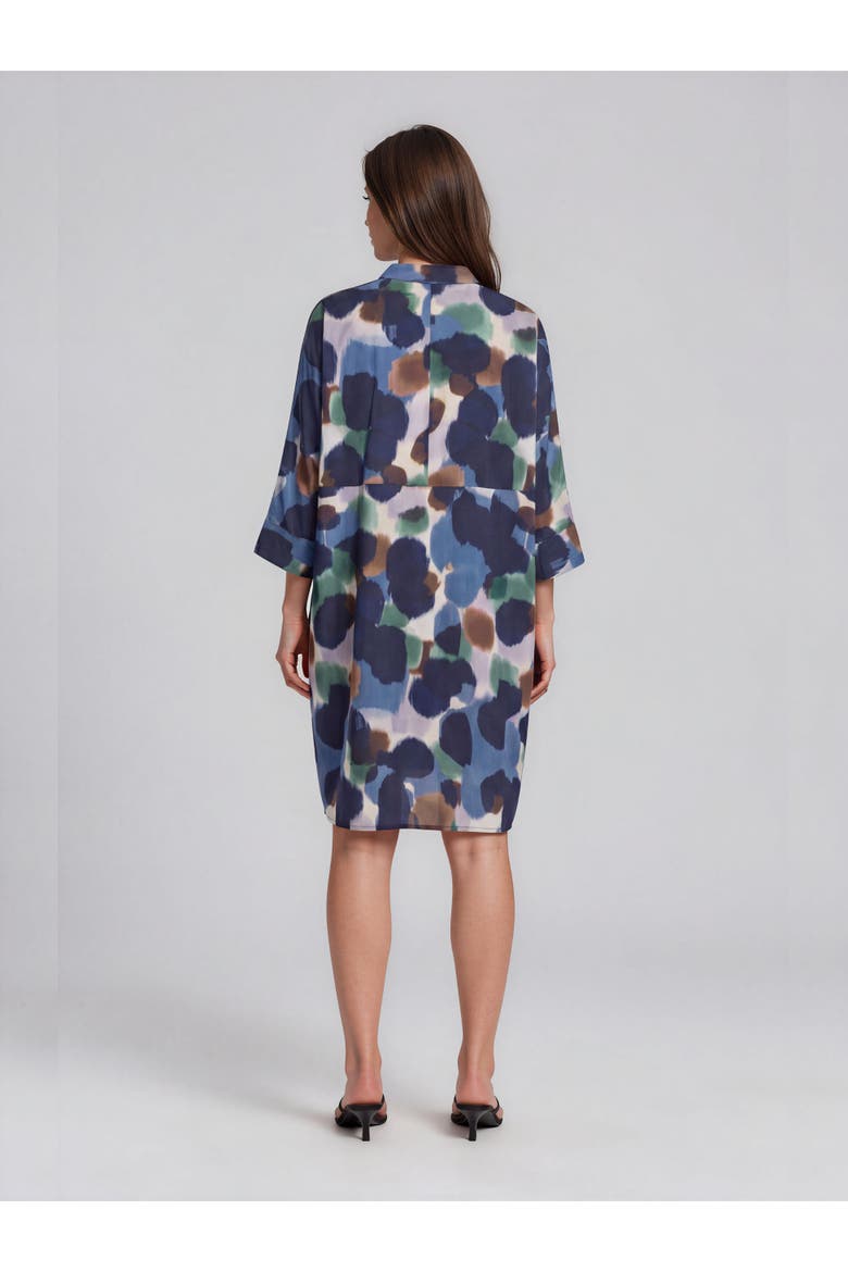 MaIosetta 3/4 Sleeve Round Neck Dress, Alternate, color, Navy Blazer