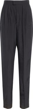 Saint Laurent Tailored Silk Straight Leg Pants