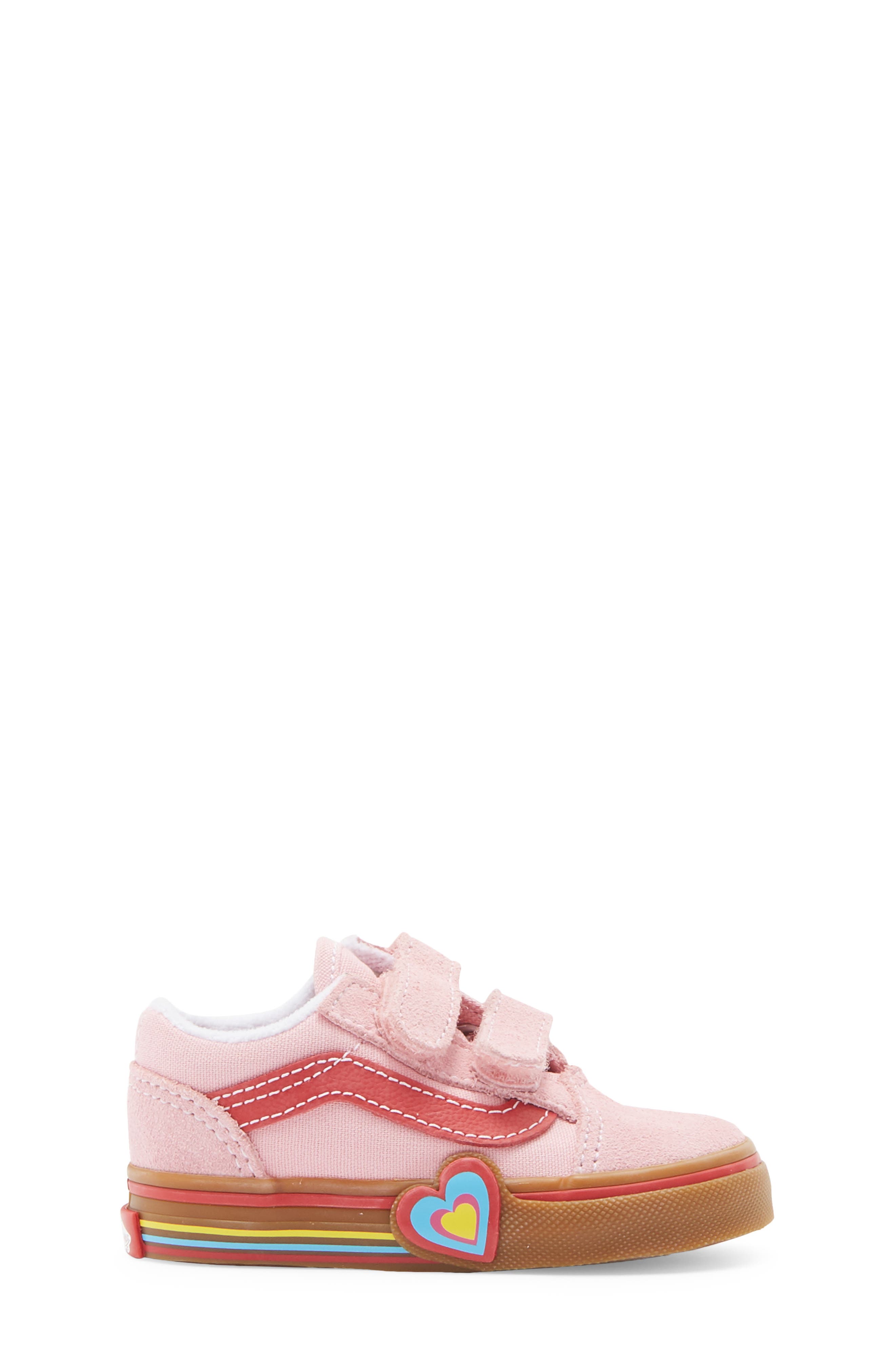 Kids' Old Skool V Heart Sneaker, Alternate, color, PINK MULTI