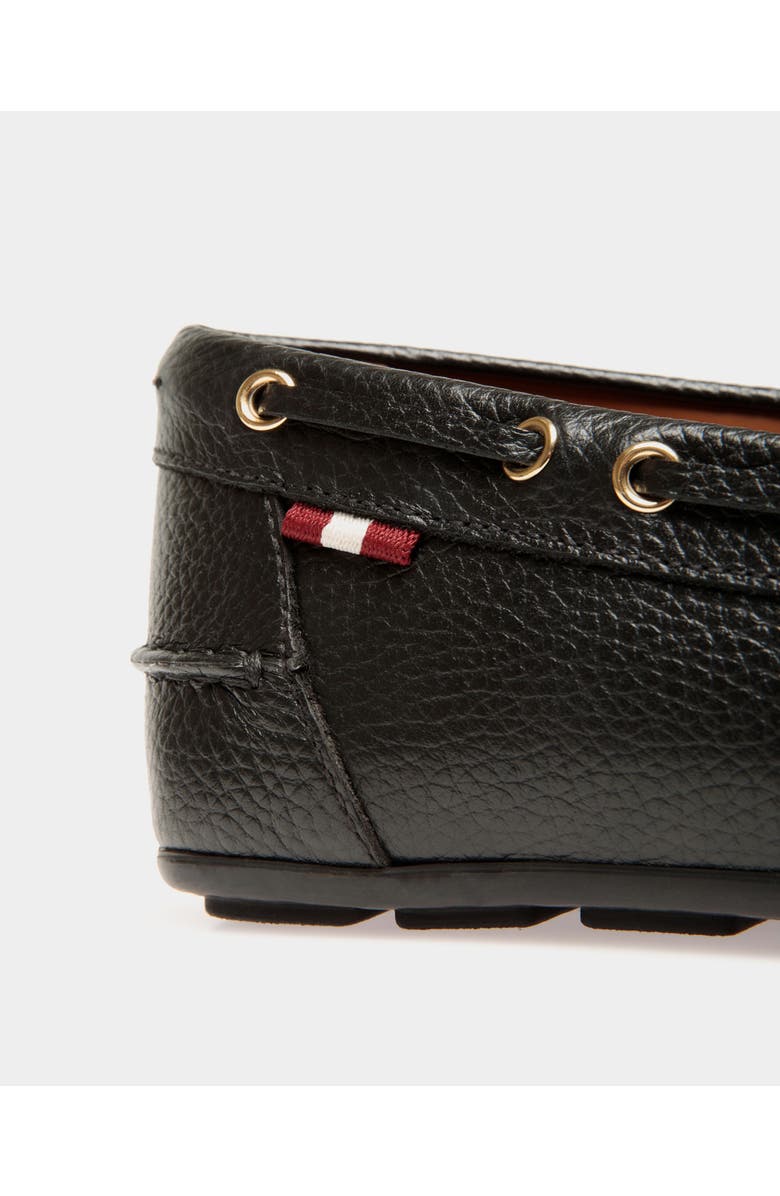 Bally Clay Driver in Grained Leather, Alternate, color, Black