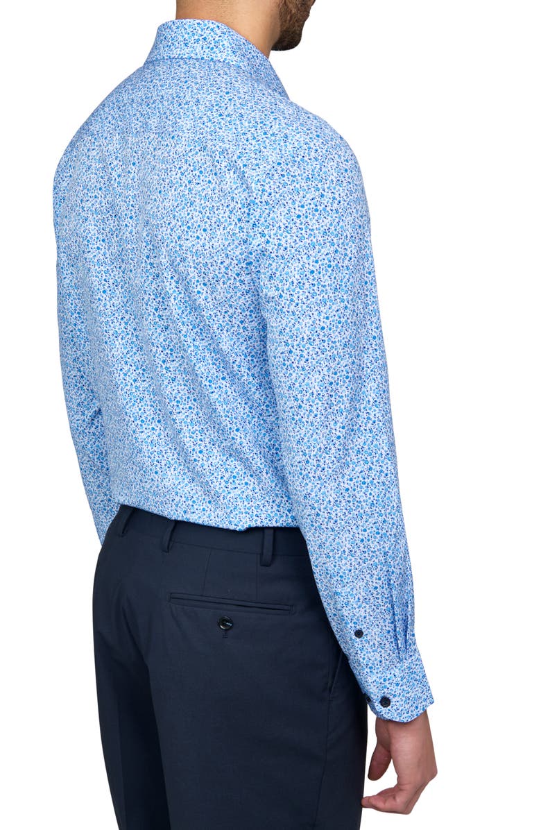 W.R.K Slim Fit Floral Print Recycled Performance Stretch Dress Shirt, Alternate, color,