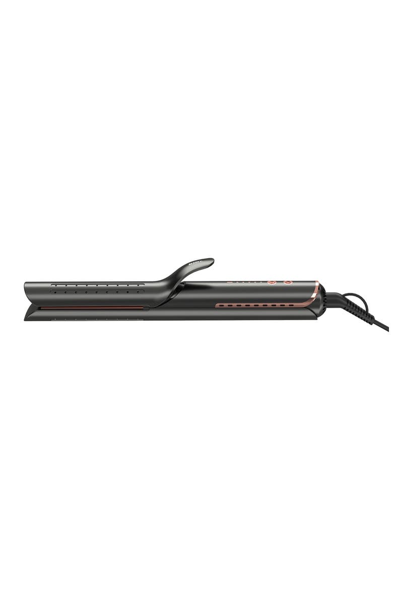 AirGlider 2-in-1 Flat Iron Curler, Main, color, BLACK/ ROSE GOLD