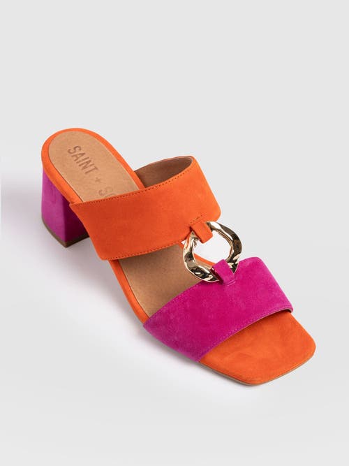 Saint + Sofia Vivienne Heeled Mules In Multi
