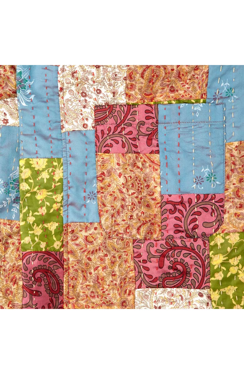Uncommon Goods Repurposed Silk Sari Kantha Robe, Alternate, color, Multi