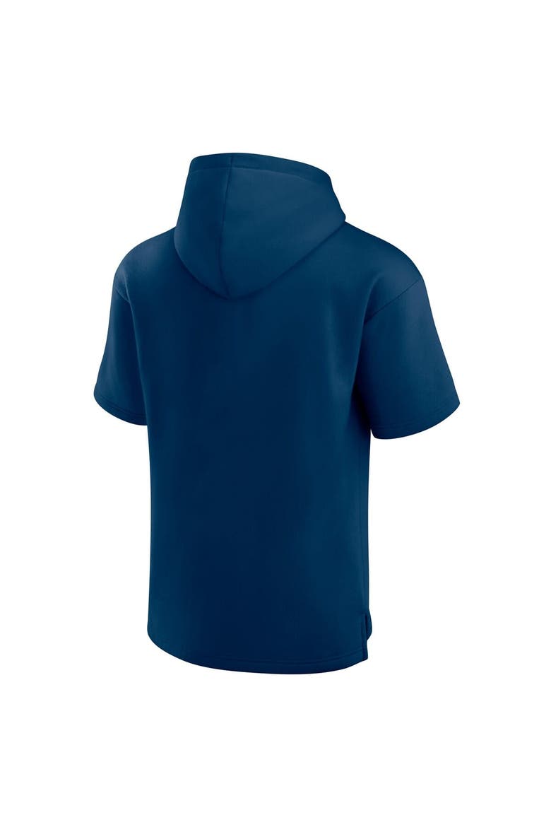 Unisex Fanatics  Navy Chicago Bears Elements Ready Short Sleeve Pullover Hoodie, Alternate, color, Navy