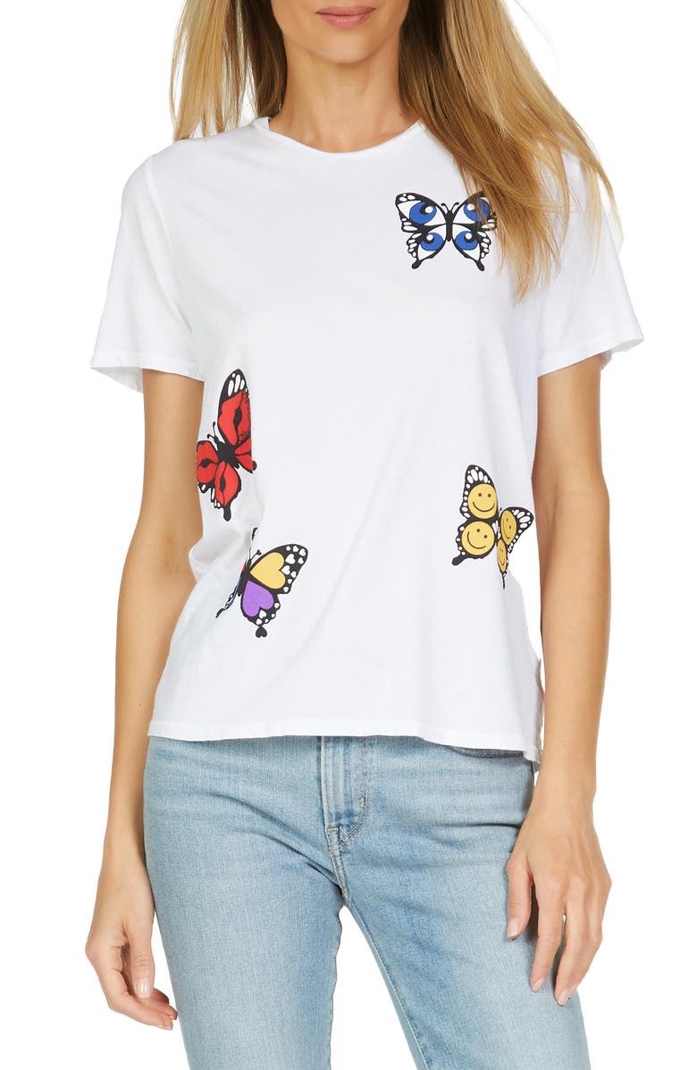 Lauren Moshi Croft Butterfly Top, Alternate, color, White